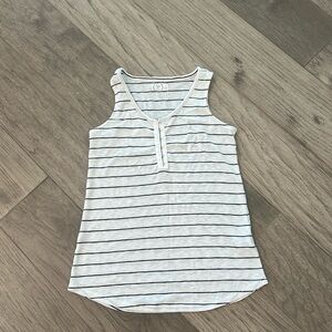 MAURICES Ribbed Tank Top Sz S Blk/Wht